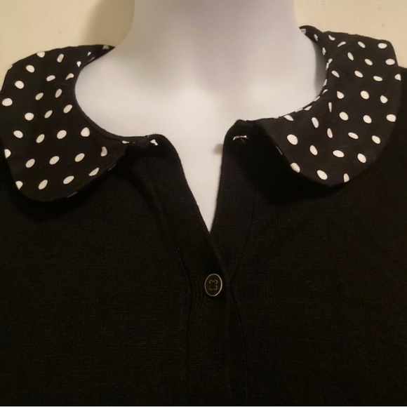 Torrid Peter Pan collar polka dot cardigan 1x - Picture 3 of 5